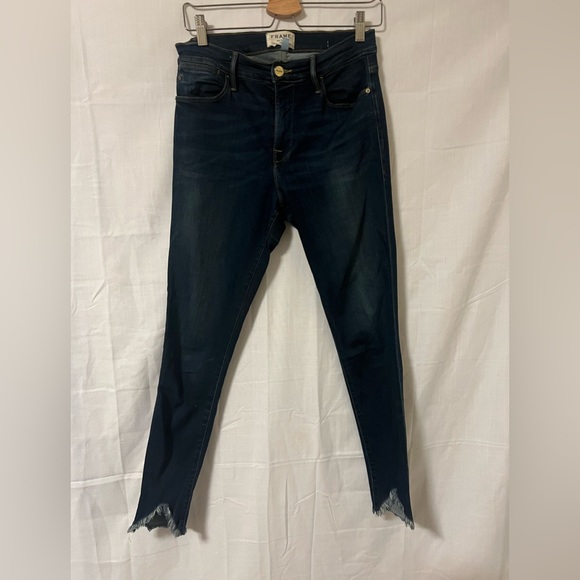 Anthropologie Frame Sulman skinny jeans with frayed hem 28 - Picture 5 of 9